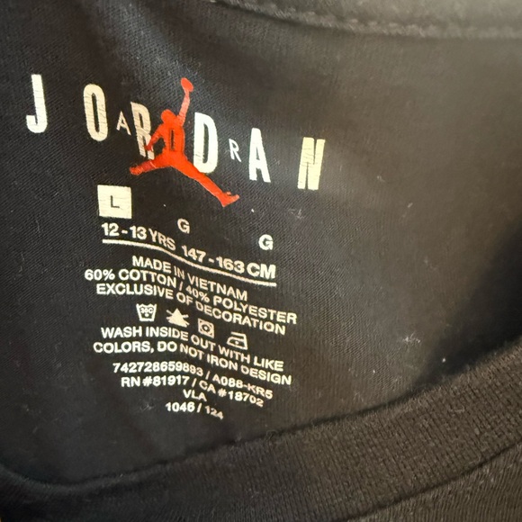 Jordan Kids Black Tee with Red 23 Graphic - Picture 4 of 4